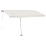 Vidaxl luifel distanziert manuell erstreckt sich 400 x 300 cm cremefarben.