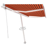 Vidaxl Luifel Automatik mit LED -Windsensor 400x300 cm Orange Braun