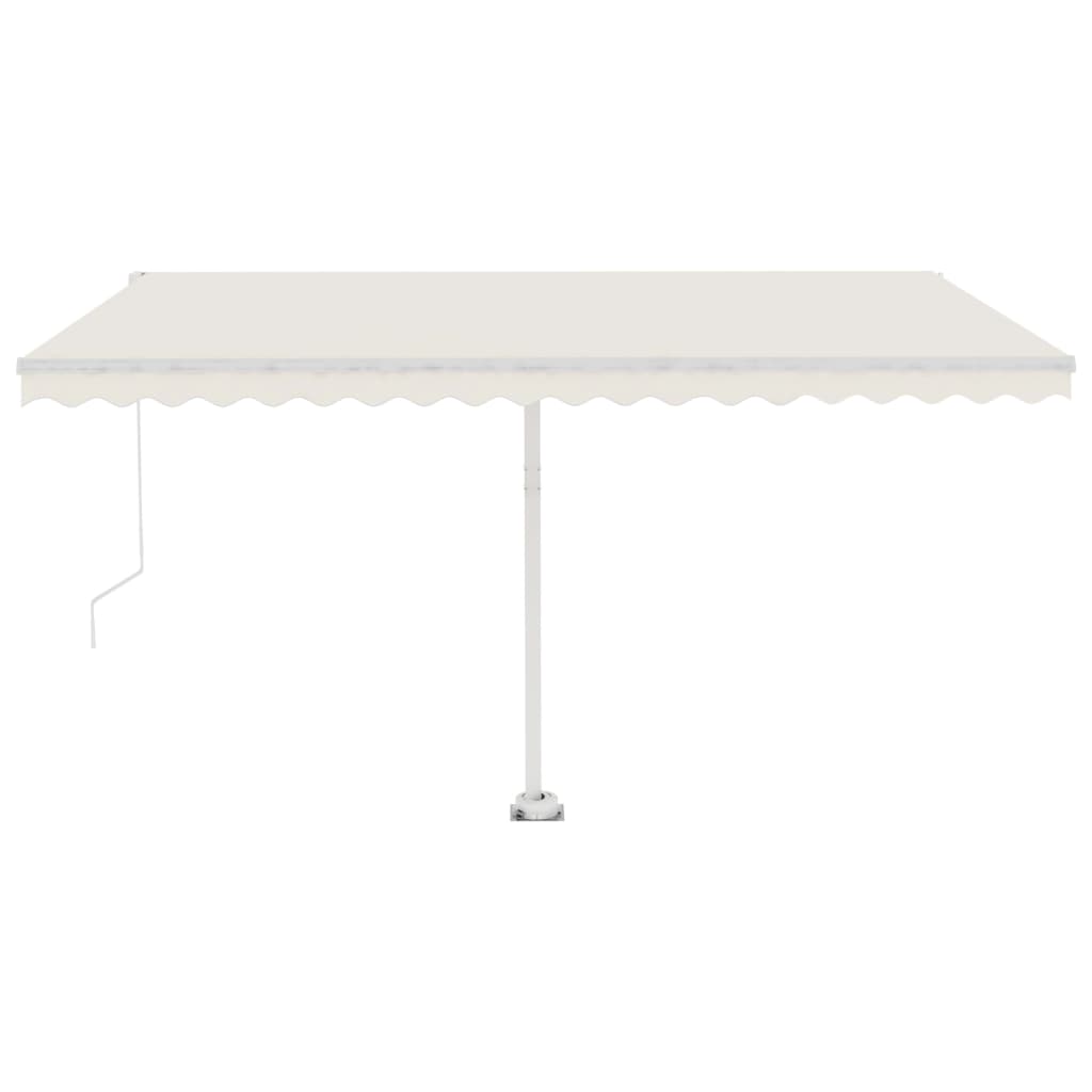 Vidaxl Luifel mit LED 450x300 cm creme -gepflegt