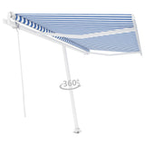 Vidaxl luifel kostenlos -Automatisch 450 x 300 cm blau und weiß