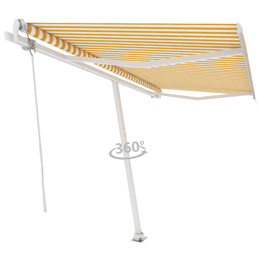 Vidaxl luifel kostenlos -Automatisch 450 x 300 cm gelb und weiß