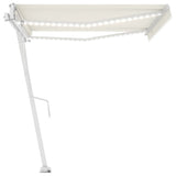 Vidaxl Luifel Automatik mit LED- und Windsensor 450x300 cm Creme Farbe