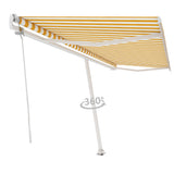 Vidaxl luifel kostenlos -Automatisch 500 x 300 cm gelb und weiß