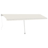 Vidaxl luifel distanziert manuell erstreckt sich 600x300 cm creme -gelöscht