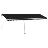 Der vidaxl luifel distanzierte sich manuell erstreckt sich 600 x 300 cm Anthrazit