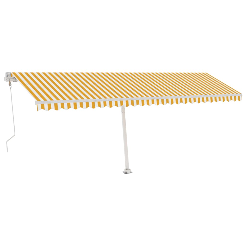 Vidaxl luifel kostenlos -ausstehende automatische 600x300 cm gelb und weiß