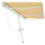 Vidaxl luifel kostenlos -ausstehende automatische 600x300 cm gelb und weiß