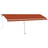 Vidaxl Luifel Automatik mit LED -Windsensor 600x300 cm Orange Braun