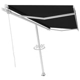 Vidaxl luifel distanziert manuell erstreckt sich 400 x 350 cm Anthrazit