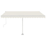 Vidaxl Luifel Automatik mit LED- und Windsensor 400x350 cm Creme Farbe
