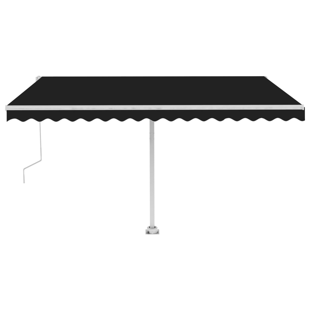 Vidaxl Luifel Automatik mit LED- und Windsensor 400x350 cm Anthrazit