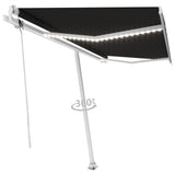 Vidaxl Luifel Automatik mit LED- und Windsensor 400x350 cm Anthrazit