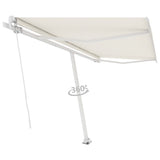 Vidaxl luifel distanziert manuell erstreckt sich 450 x 350 cm cremefarben.