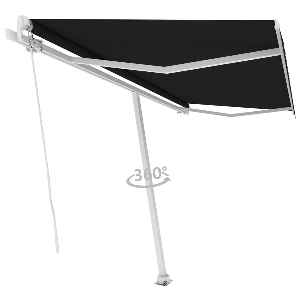 Der vidaxl luifel -abgelöste erstreckt sich 450 x 350 cm Anthrazit
