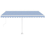 Vidaxl luifel kostenlos -Automatisch 450 x 350 cm blau und weiß