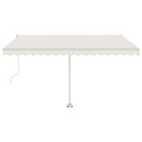 Vidaxl luifel kostenlos -ausstehende automatische 450x350 cm creme -colored