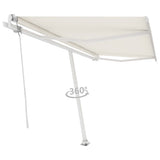 Vidaxl luifel kostenlos -ausstehende automatische 450x350 cm creme -colored