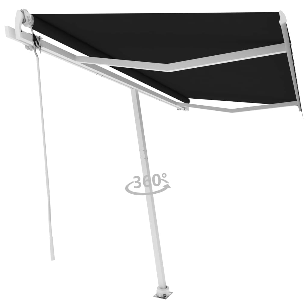 Vidaxl Laifel Free -ausstehende automatische 450x350 cm Anthrazit -geläutet