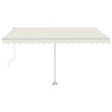Vidaxl Luifel Automatik mit LED- und Windsensor 450x350 cm Creme Farbe