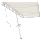Vidaxl luifel kostenlos -ausstehende automatische 600x350 cm creme -gelenkt