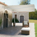 Vidaxl luifel kostenlos -ausstehende automatische 600x350 cm creme -gelenkt