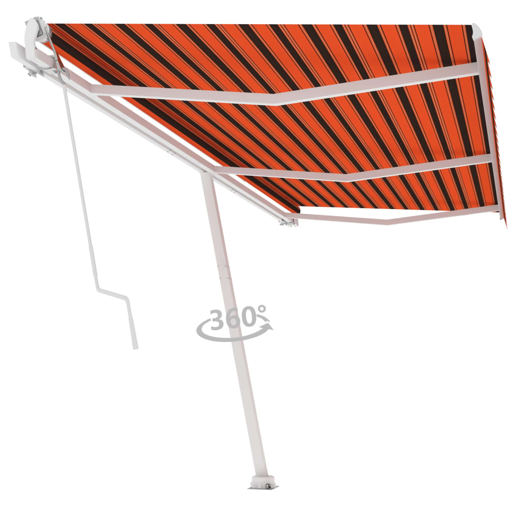 Vidaxl luifel kostenlos -ausstehende automatische 600x350 cm Orange und Braun