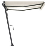 Vidaxl Luifel mit LED 300x250 cm cremefarbener geleitet