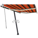 Vidaxl Luifel manuell ausziehbar mit LED 300x250 cm Orange und Braun