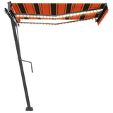 Vidaxl Luifel manuell ausziehbar mit LED 300x250 cm Orange und Braun