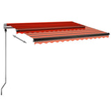 Vidaxl luifel kostenlos -ausstehende automatische 300x250 cm orange und braun