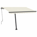 Vidaxl Luifel Automatik mit LED- und Windsensor 300x250 cm Creme Farbe