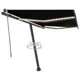 Vidaxl Luifel Automatik mit LED- und Windsensor 300x250 cm Anthrazit