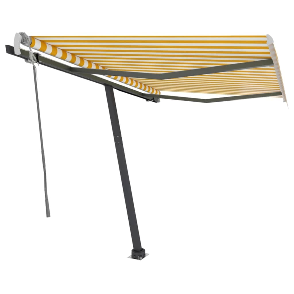 Vidaxl Laifel löst manuell 350x250 cm gelb und weiß aus