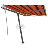 Vidaxl Laifel abgelöst manuell 350x250 cm Orange Braun herausziehen
