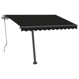 Vidaxl luifel manuell ausziehbar mit LED 350x250 cm Anthrazitfarbe