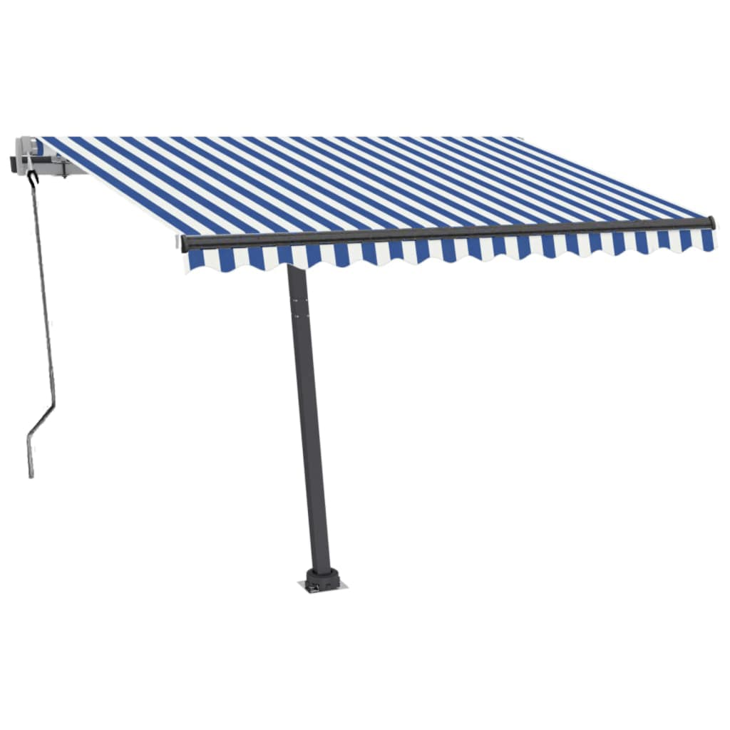 Vidaxl Laifel Automatik mit LED- und Windsensor 350x250 cm blau weiß