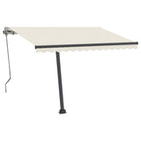 Vidaxl Luifel Automatik mit LED- und Windsensor 350x250 cm Creme Farbe
