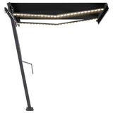 Vidaxl Luifel Automatik mit LED- und Windsensor 350x250 cm Anthrazit