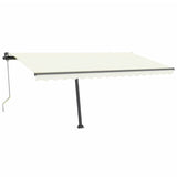 Vidaxl Luifel Automatik mit LED- und Windsensor 400x300 cm Creme Farbe
