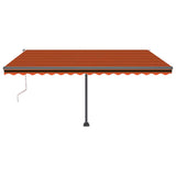 Vidaxl Luifel Automatik mit LED -Windsensor 400x300 cm Orange Braun