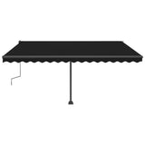 Vidaxl Luifel manuell ausziehbar mit LED 450x300 cm Anthrazitfarbe
