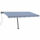 Vidaxl luifel kostenlos -Automatisch 450 x 300 cm blau und weiß