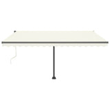 Vidaxl Luifel Automatik mit LED- und Windsensor 450x300 cm Creme Farbe