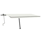 Vidaxl luifel distanziert manuell erstreckt sich 500x300 cm creme -gelöscht
