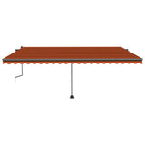 Vidaxl luifel distanziert manuell erstreckt sich 500 x 300 cm orange Braun