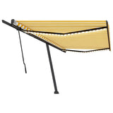 Vidaxl luifel manuell ausziehbar mit LED 500x300 cm gelb und weiß