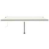 Vidaxl Luifel Automatik mit LED- und Windsensor 500x300 cm Creme Farbe