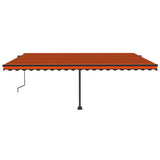 Vidaxl Luifel Automatik mit LED -Windsensor 500x300 cm Orange Braun