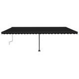 Der vidaxl luifel distanzierte sich manuell erstreckt sich 600 x 300 cm Anthrazit