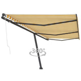 Vidaxl luifel kostenlos -ausstehende automatische 600x300 cm gelb und weiß